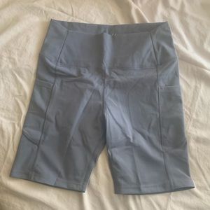 Large gray yoga shorts